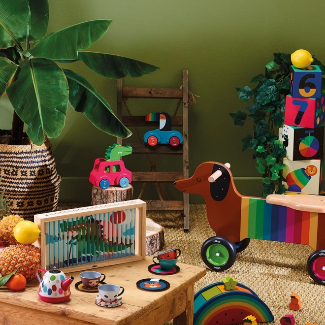 Vilac Wooden Toy Car with Horn Crocodile