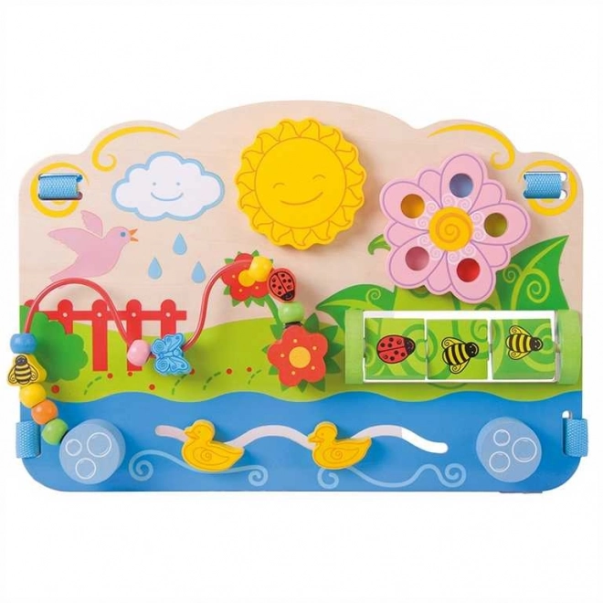 Bigjigs Baby Houten Motorische Plank Bloemen