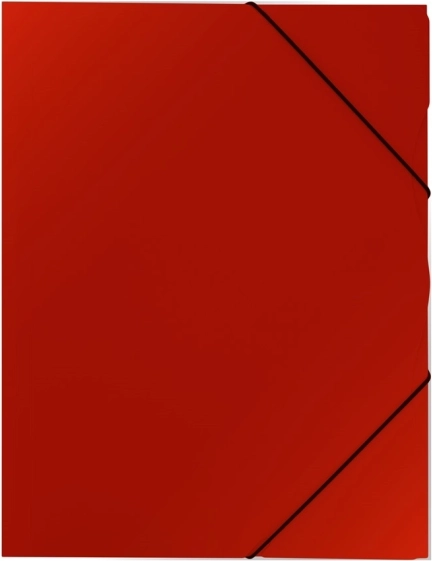 Chemise plastique avec élastique A4, rouge