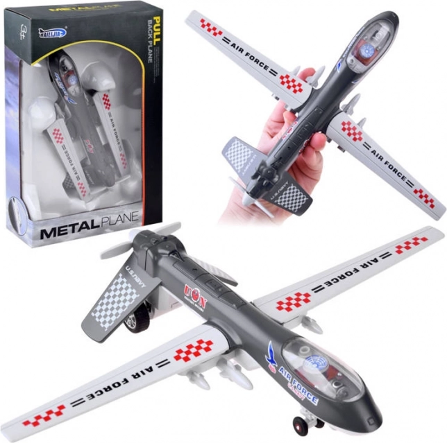 Metal military drone with sound