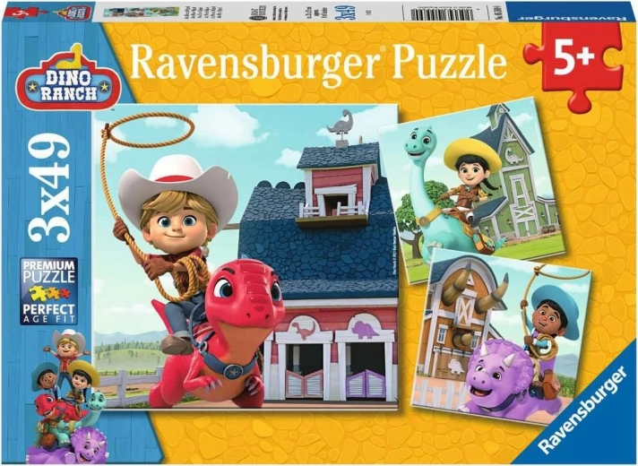 Ravensburger puzzle Dino Ranch 3×49 pieces