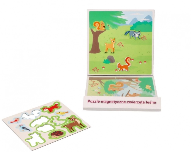 Magnetische puzzelboek - Bosdieren