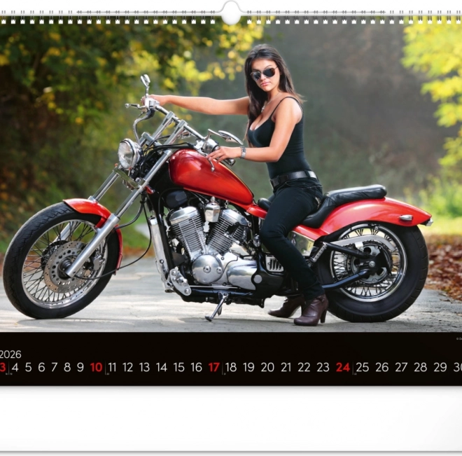 Muurkalender Girls & Bikes 2026