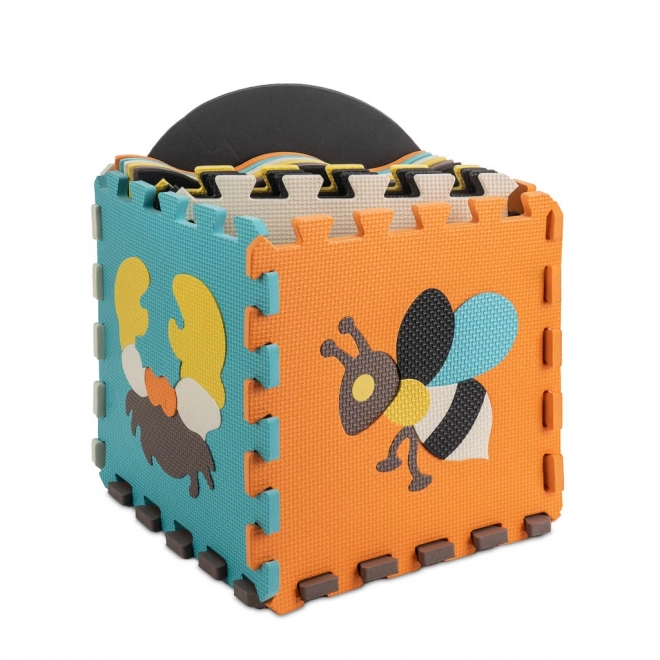 Kleurige schuimpuzzel met diertjes en omheining - 25 stuks