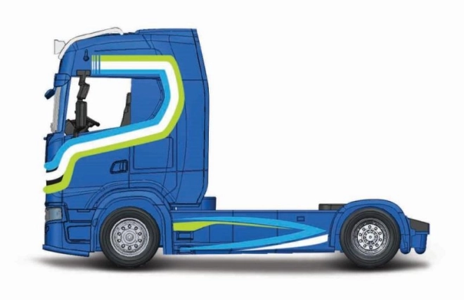 Bburago 1:43 Vervoerders Aangepaste Cabines Scania 770S – Blauw