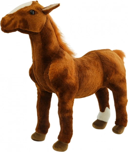 Plush brown horse 40 × 37 cm