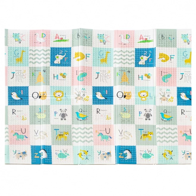 Educatieve dubbelzijdige opvouwbare schuimlaag 179x198 olifanten/plaatjes
