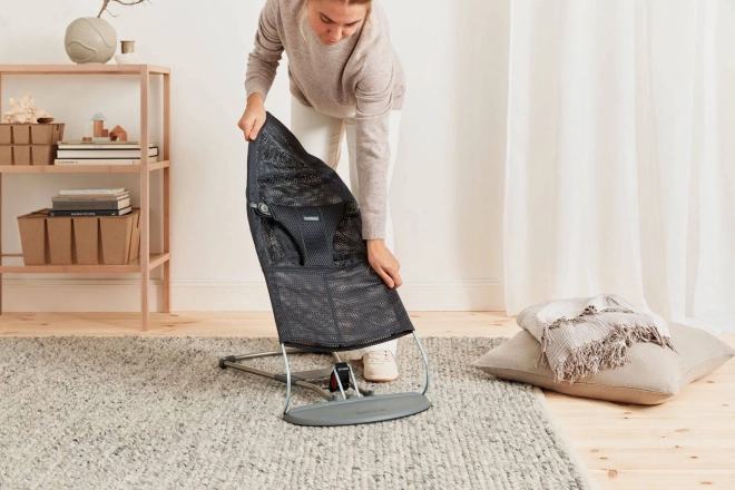 BABYBJORN - Wipstoeltje BLISS MESH - Parelroze –  Antraciet