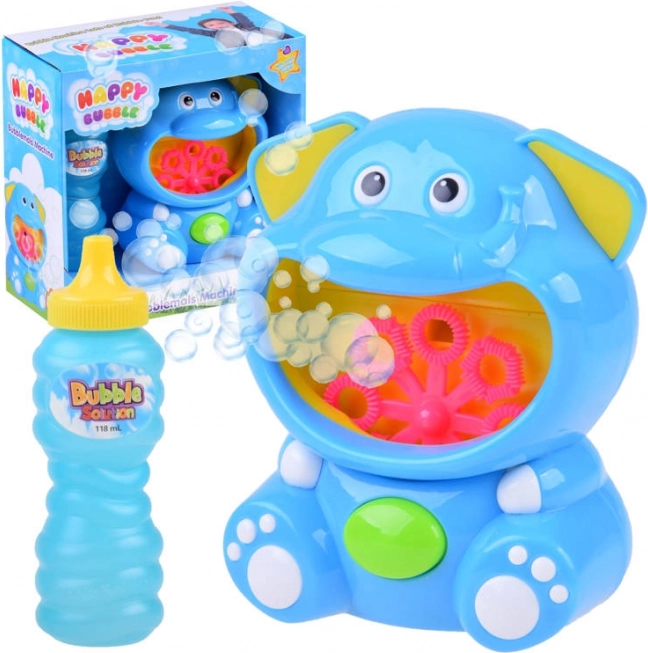 Machine à bulles éléphant bleu