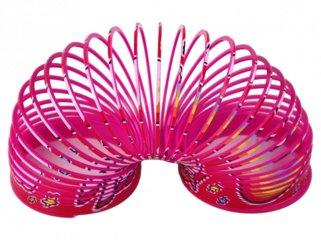 Iconische roze veer met eenhoornmotiv