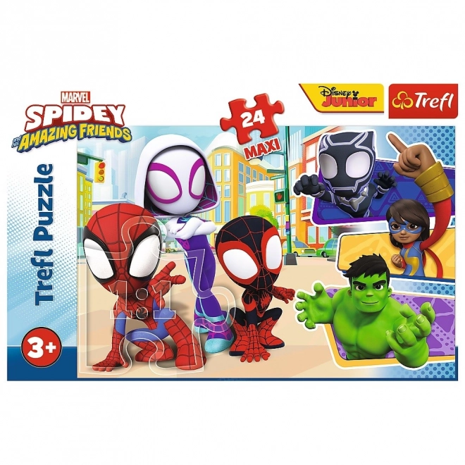 Puzzle 24 maxi Spiday et amis Spiderman