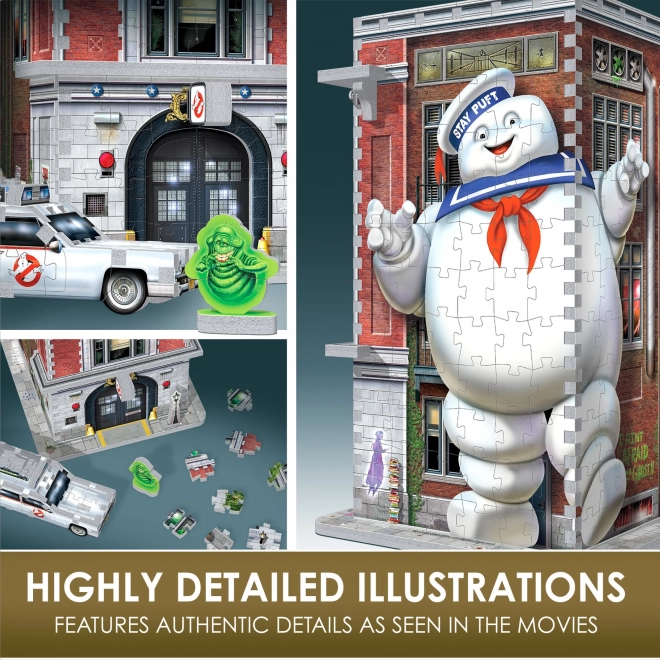 WREBBIT 3D puzzel Ghostbusters: Brandweerkazerne van de geestenjagers 500 stukjes