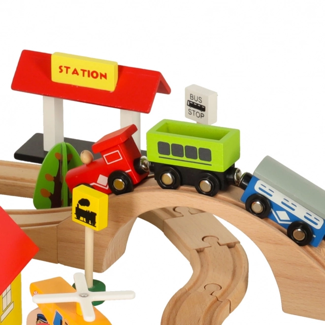 Houten treindeel voor kinderen 69 delen