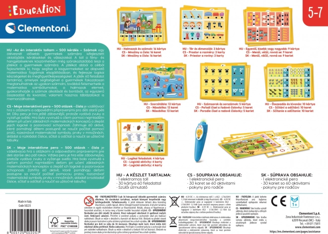 CLEMENTONI Educatief spel: Mijn interactieve pen 500 quizzen - Getallen