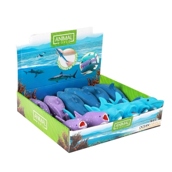 Zeedier antistress kneedbaar siliconen gevuld met zand 17-21 cm 3 soorten 12 stuks in doos