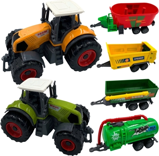 Woopie mini boeren set – tractoren met aanhangers