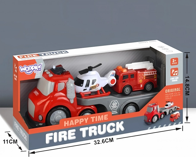 Rode Brandweerwagen CITY TRUCK met Geluids- en Lichteffecten
