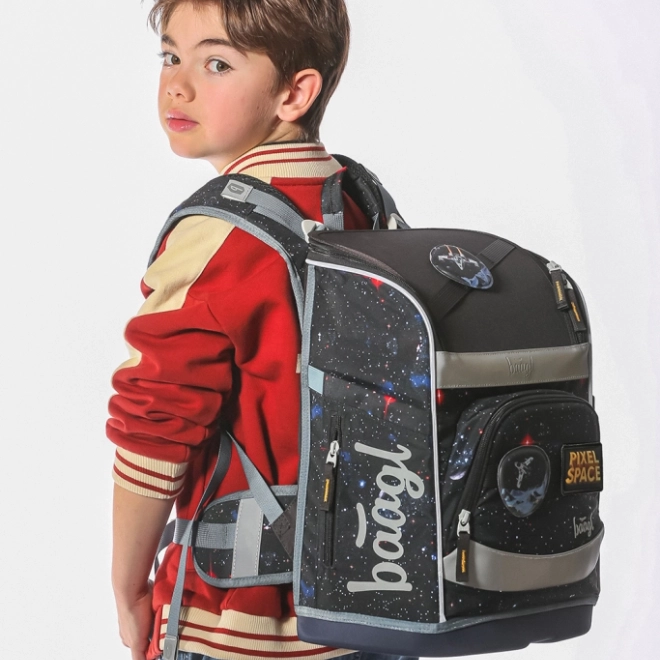 Schoolset BAAGL: Zippy Plus Pixel Space - boekentas, pennenzak, zak