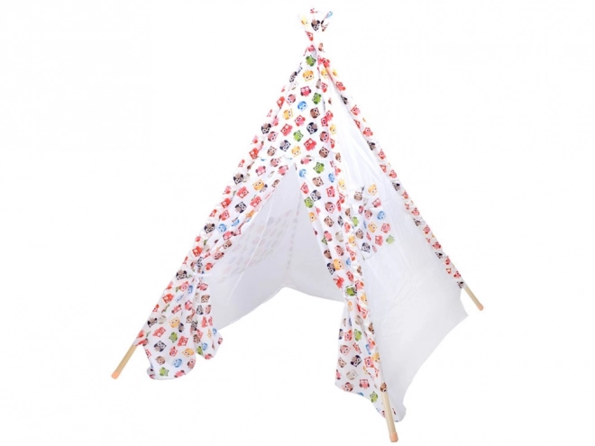 Kinder Tipi-Zelt Lustige Eulen