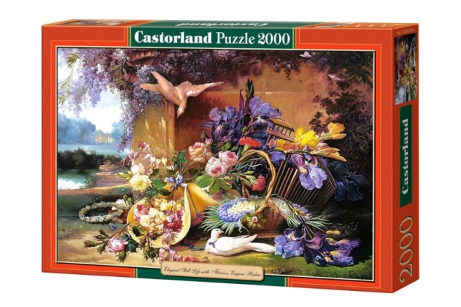 Puzzel 2000 stukjes Elegante stilleven met bloemen Eugene Bidau