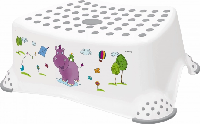 Step Stool for Toilet/Sink "Hippo", White
