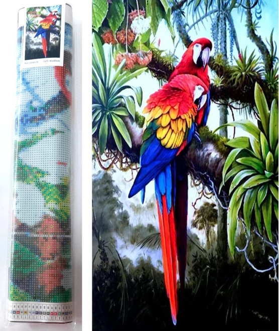 Diamond painting Kleurrijke papegaaien 80 × 40 cm NORIMPEX