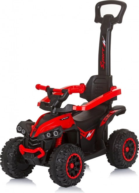 Chipolino loopauto met duwstang en dak ATV rood