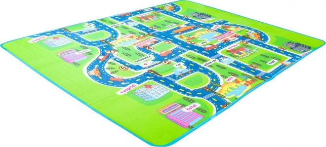Opvouwbare kinder speelmat met straatmotief 160 x 130 cm