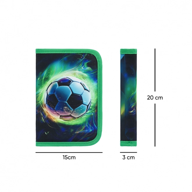 baagl set scolaire zippy joueur de football – cartable, trousse et sac