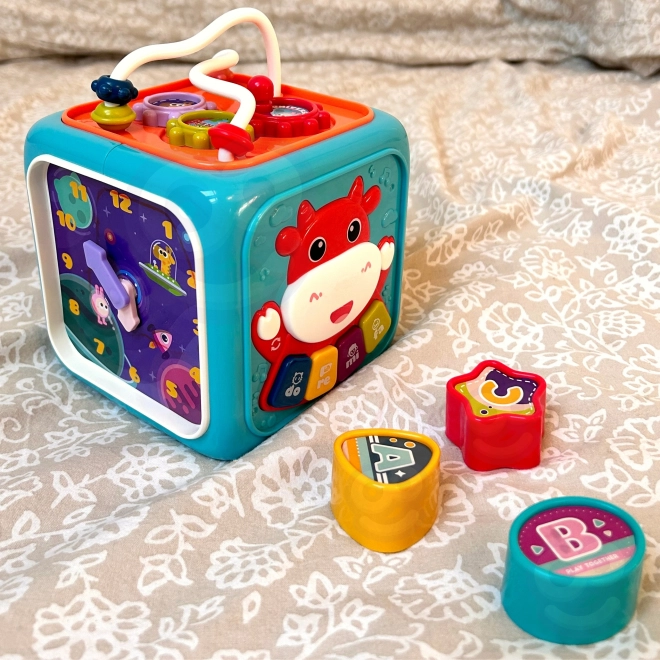 Interactieve sensorische kubus Montessori 6v1