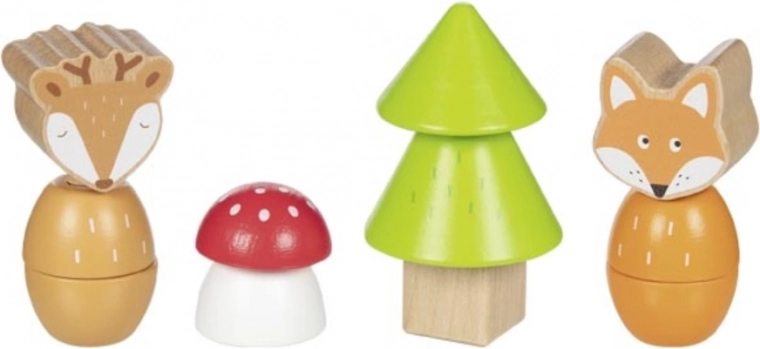 Figurines en bois Amis de la forêt Goki