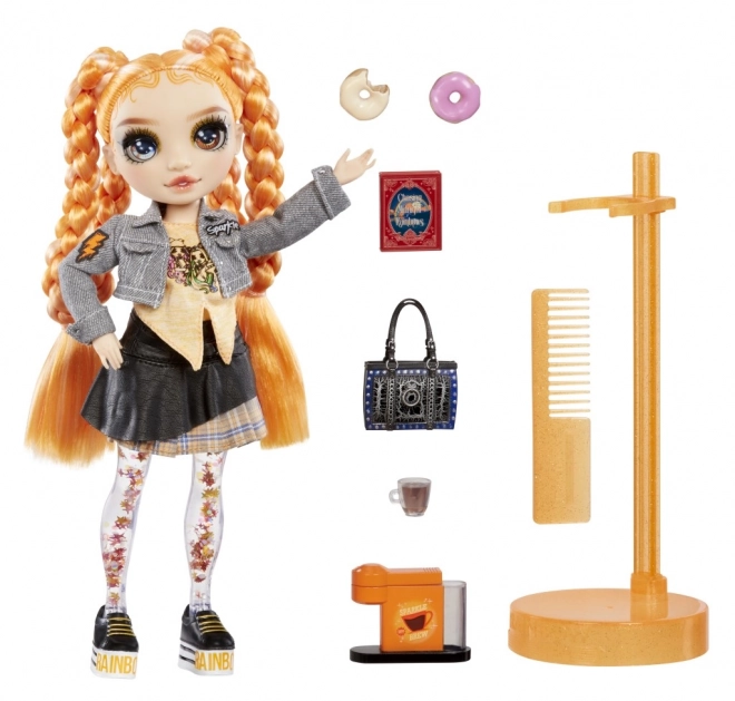 Rainbow High Glitter & Shine Modepop - Clementine (Oranje)