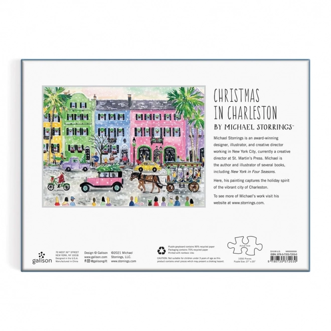 Galison Puzzle Michaela Storrings - Christmas in Charleston 1000 pieces