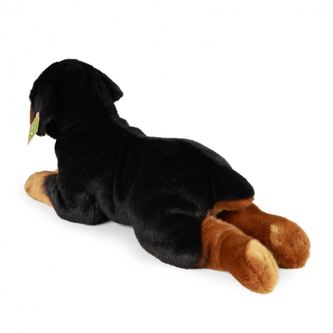 Pluche rottweiler hond liggend 39 cm ecologisch