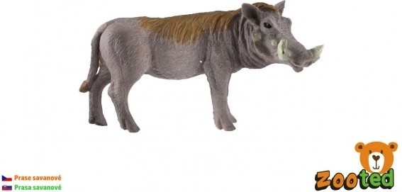 Kunststof model van een wrattenzwijn 9 cm