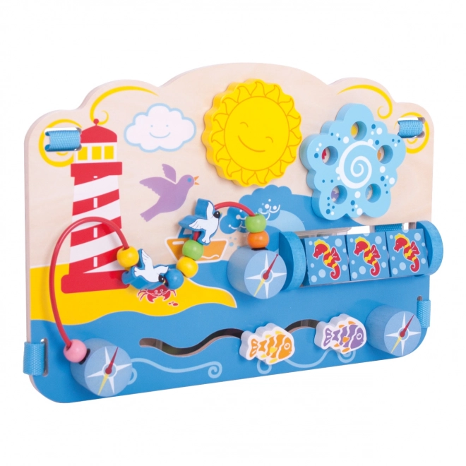 Bigjigs Baby Houten motorische plaat zee