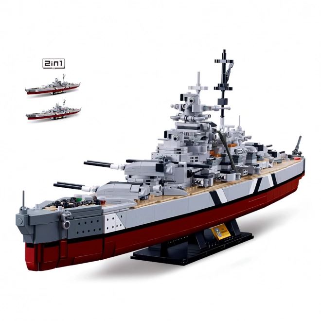 Sluban ModelBricks M38-B1102 Slagschip Bismarck 2v1