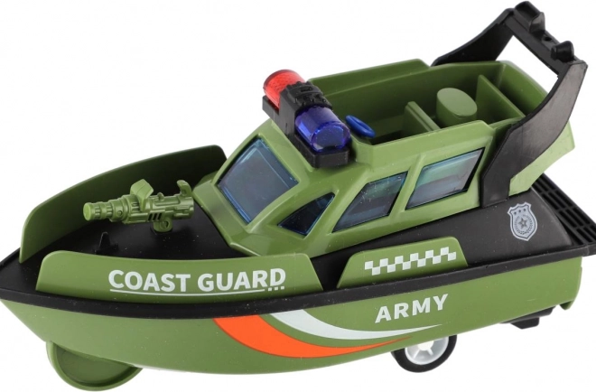 Plastic reddingsboot op traagheidsmotor 14 cm
