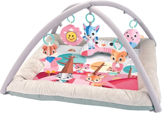 Tapis d’éveil 3D Forest Pink avec arche et coussin de soutien