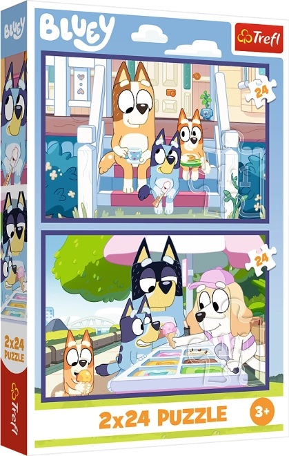 Puzzle 2x24 Joyeuse Bluey - BBC Bluey Trefl