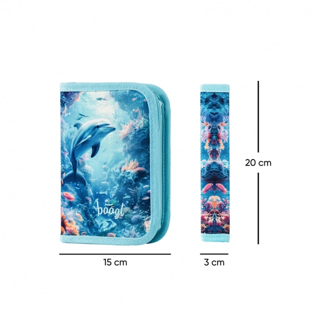 School Pencil Case Single-story Dolphin