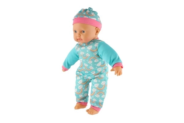 Poppenbaby 40cm zacht lichaam met flesje en fopspeen in doos 41x19x12,5cm