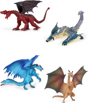 Set van drakenfiguren 12 cm (2 stuks)