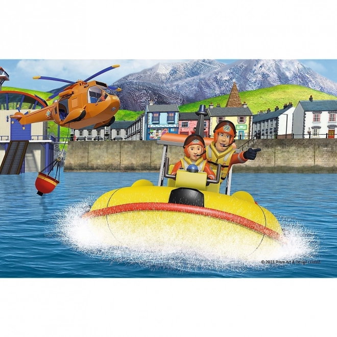 Puzzle Sam le pompier Sur l'eau