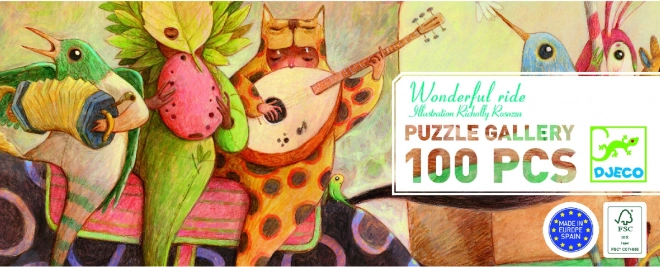 Panoramic Puzzle DJECO Wonderful Ride 100 Pieces
