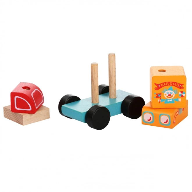 Circus vrachtwagen - houten puzzel 5 delen