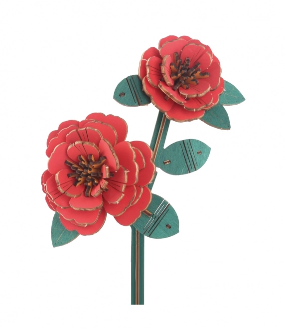 Camellia houten 3D-puzzel