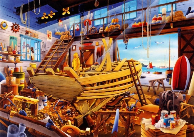 Puzzle Boatyard 1000 pieces Bluebird