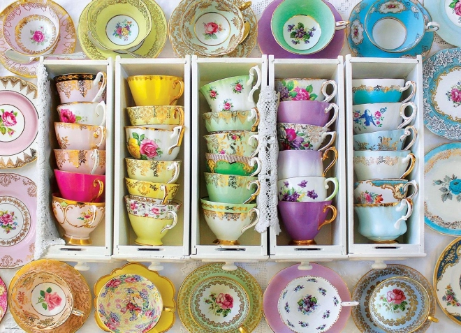 Eurographics Puzzle Colorful Teacups 1000 Pieces