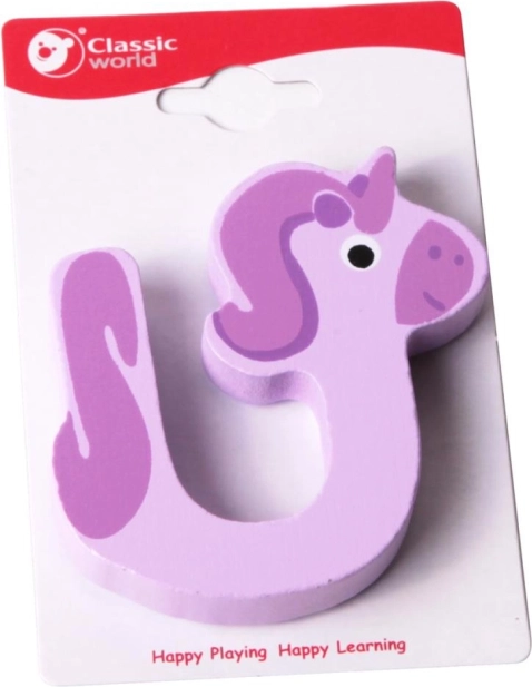 Classic World wooden letter U